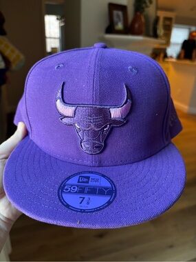 59fifty Purple Chicago Bulls Embroidered Fitted Hat